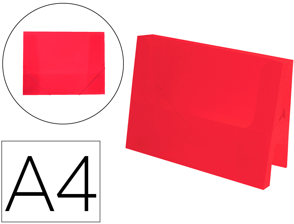 PASTA LIDERPAPEL PORTA DOCUMENTOS POLIPROPILENO DINA4 VERMELHO TRANSLUCIDO LOMBADA 50 MM