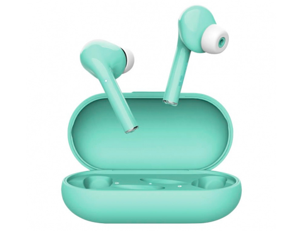 AURICULAR TRUST NIKA SEM FIOS BLUETOOTH COM ESTOJO DE CARREGAMENTO COR TURQUESA
