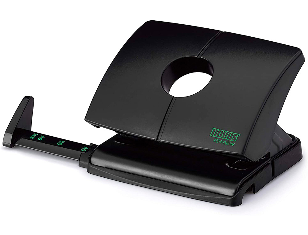 FURADOR NOVUS B216 PLASTICO ABS RECICLADO CAPACIDADE 16 FOLHAS COR PRETO