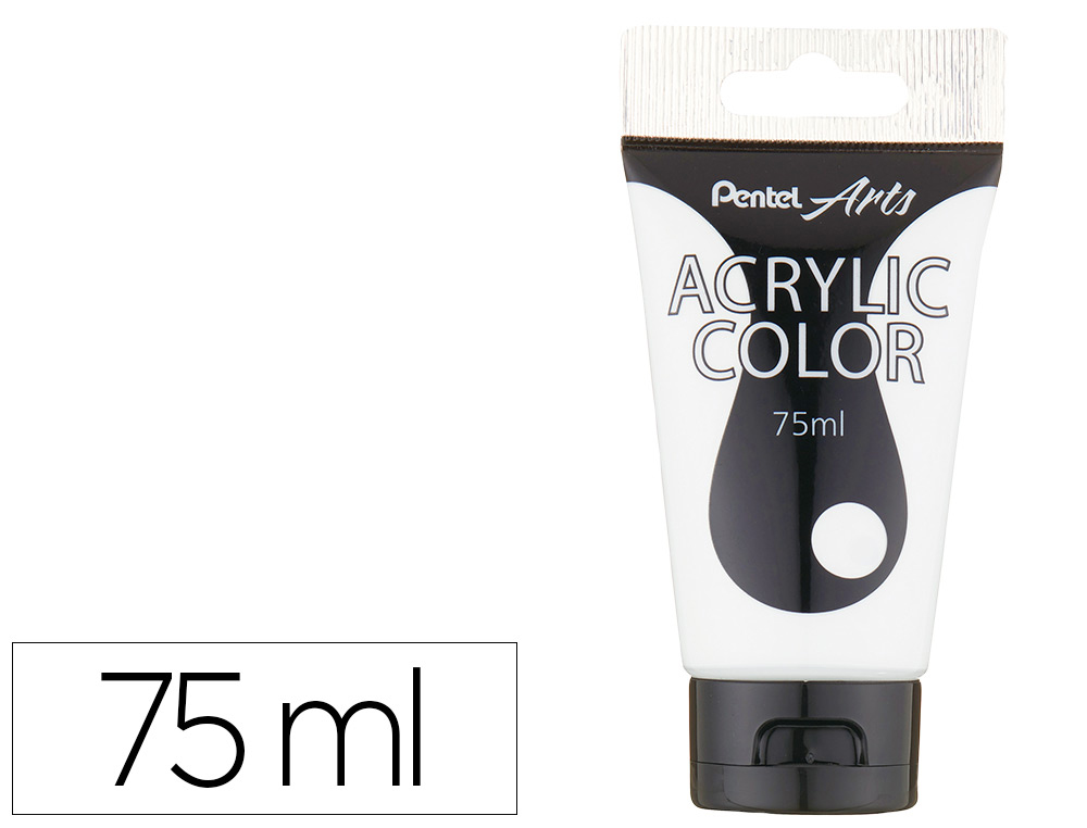 TINTA ACRILICA PENTEL EM TUBO DE 75 ML COR BRANCO