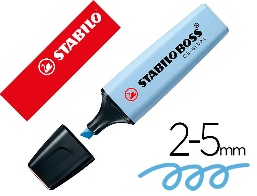 MARCADOR STABILO BOSS FLUORESCENTE 70 PASTEL AZUL VENTOSO