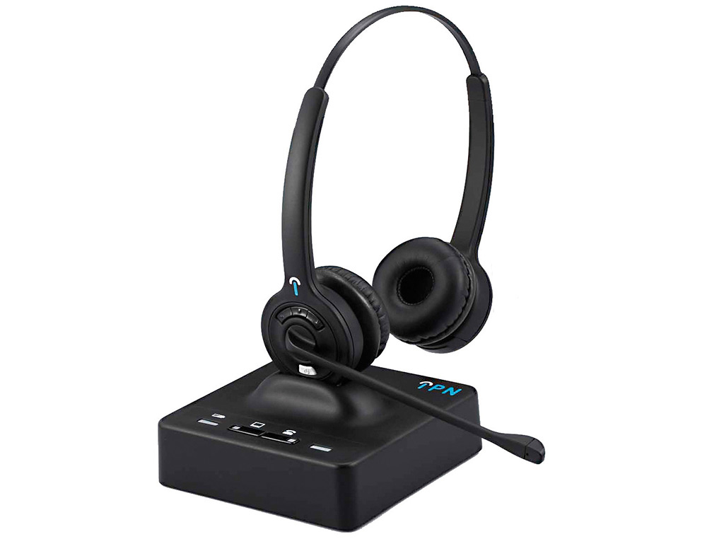 AURICULAR ACCUTONE DW1B SEM FIOS BINAURAL TECNOLOGIA ECO DECT CONEXAO RJ USB 400 MT ALCANCE E 9 HORAS BATERIA