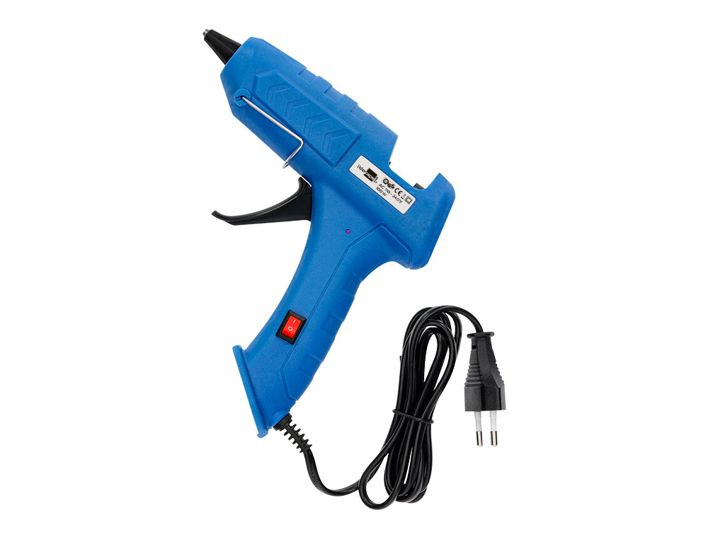 PISTOLA COLA TERMOFUSIVEL LIDERPAPEL 100W COM GATILHO DISPENSADOR E 2 BARRAS RECARGA 11 MM DIAMETRO X 100 MM COMPRIMENTO