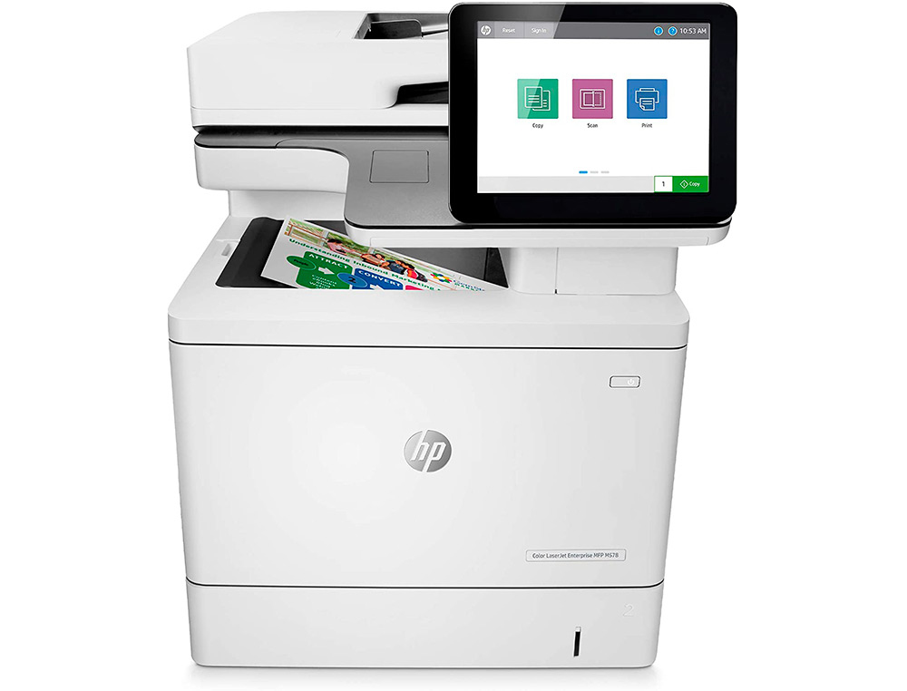 MULTFUNCOES HP MFP M578DN COLOR LASER 38 PPM WIFI SCANNER COPIADORA IMPRESSORA FAX BANDEJA DE ENTRADA 550 FOLHAS