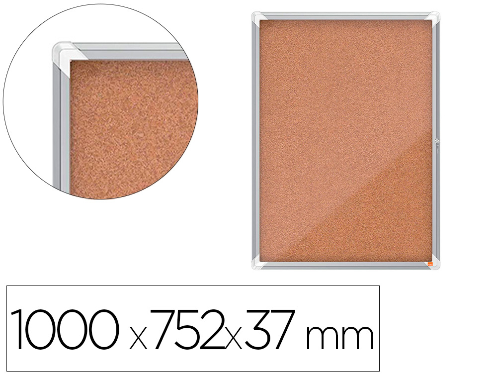 VITRINA DE ANUNCIOS NOBO PREMIUM PLUS CORTIA 9 X DIN A4 1000X752X37 MM