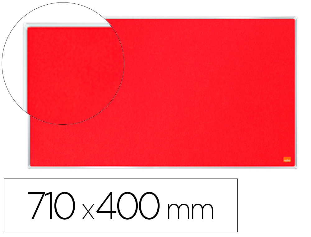 QUADRO DE AVISOS NOBO IMPRESSION PRO FELTRO VERMELHO FORMATO PANORAMICO 32