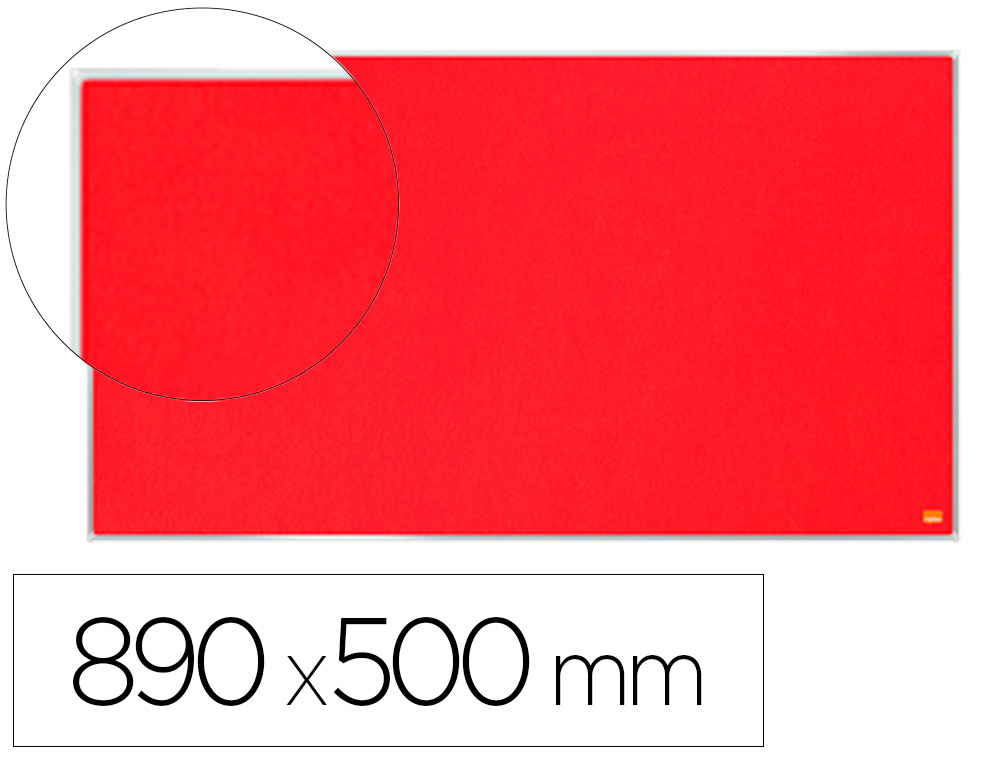 QUADRO DE AVISOS NOBO IMPRESSION PRO FELTRO VERMELHO FORMATO PANORAMICO 40