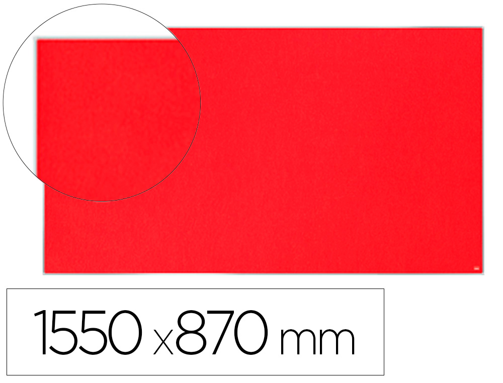 QUADRO DE AVISOS NOBO IMPRESSION PRO FELTRO VERMELHO FORMATO PANORAMICO 70