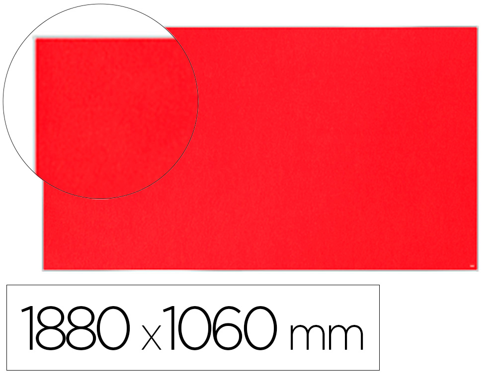 QUADRO DE AVISOS NOBO IMPRESSION PRO FELTRO VERMELHO FORMATO PANORAMICO 85
