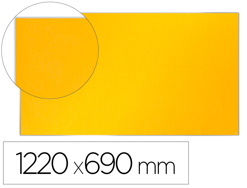 QUADRO DE AVISOS NOBO IMPRESSION PRO FELTRO AMARELO FORMATO PANORAMICO 55
