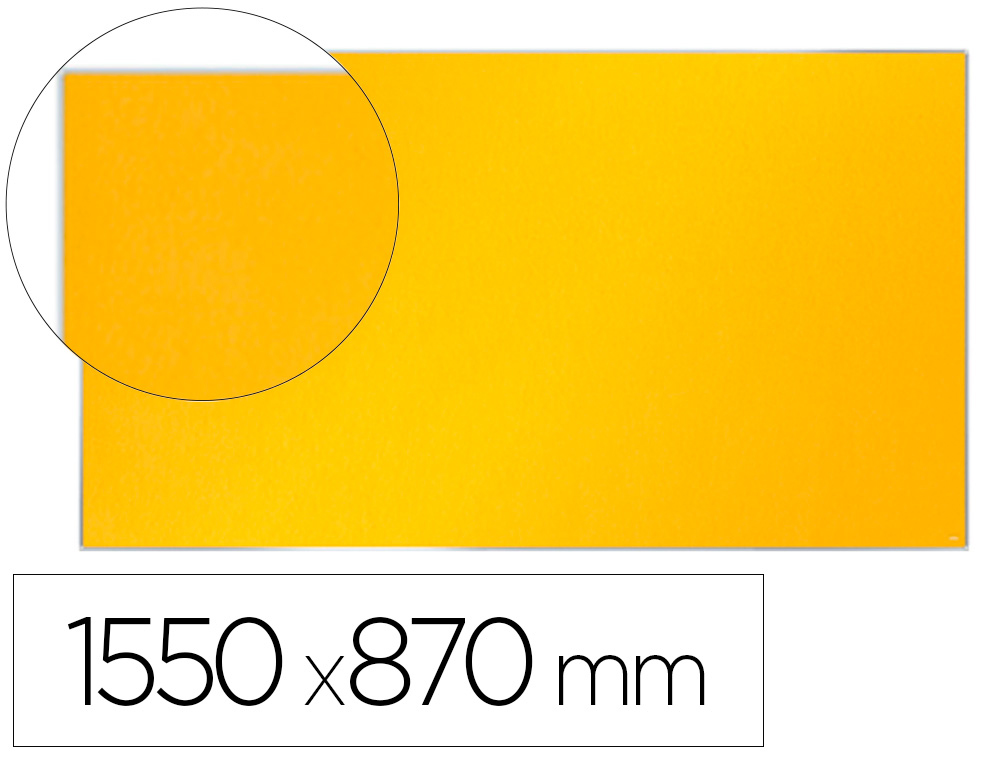 QUADRO DE AVISOS NOBO IMPRESSION PRO FELTRO AMARELO FORMATO PANORAMICO 70