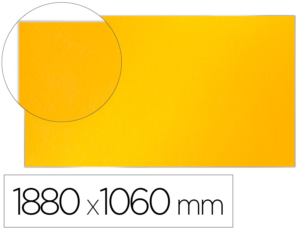 QUADRO DE AVISOS NOBO IMPRESSION PRO FELTRO AMARELO FORMATO PANORAMICO 85