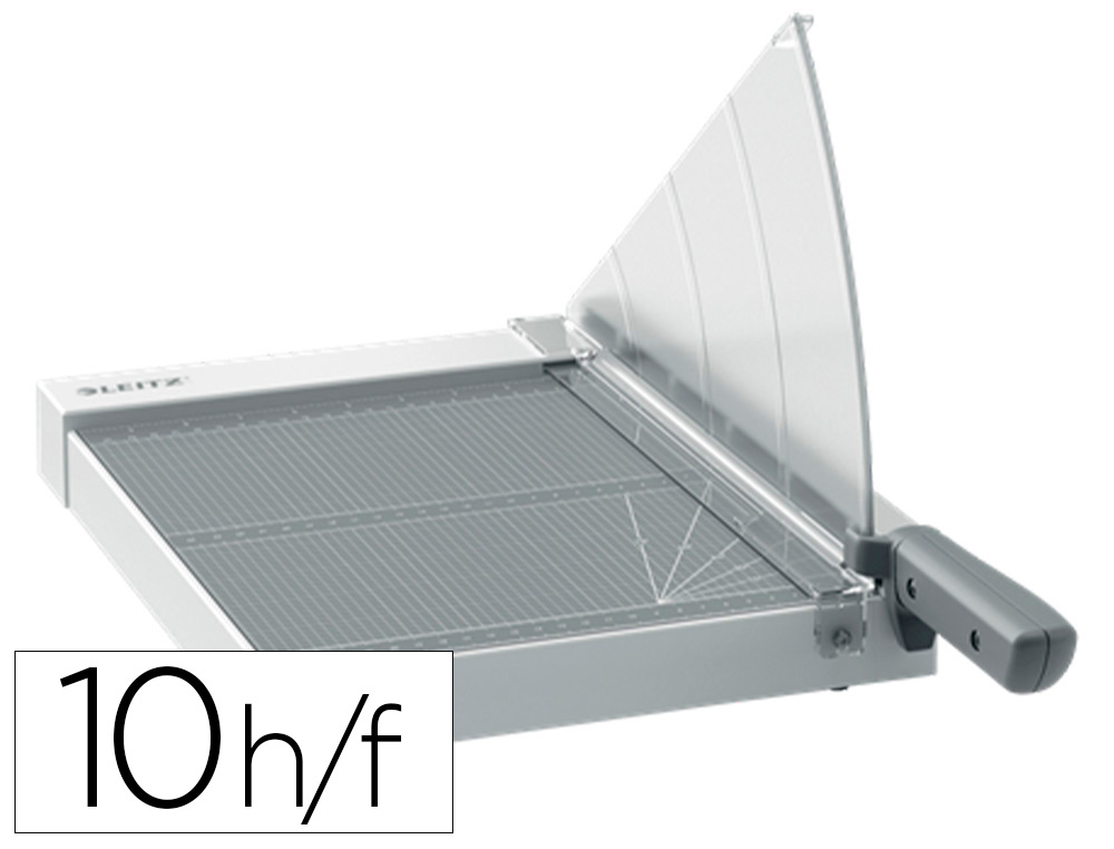 GUILHOTINA DE ALAVANCA LEITZ PRECISION HOME OFFICE A4 BASE PLASTICO COMPRIMENTO CORTE 381 MM CAPAC. DE CORTE 10 F