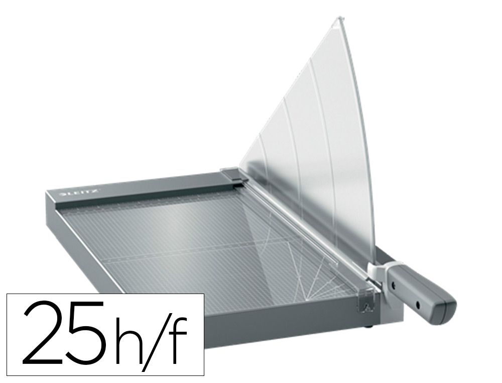 GUILHOTINA DE ALAVANCA LEITZ PRECISION OFFICE PRO A4+ BASE VIDRO COMPRIMENTO CORTE 381 MM CAPAC. DE CORTE 25 F