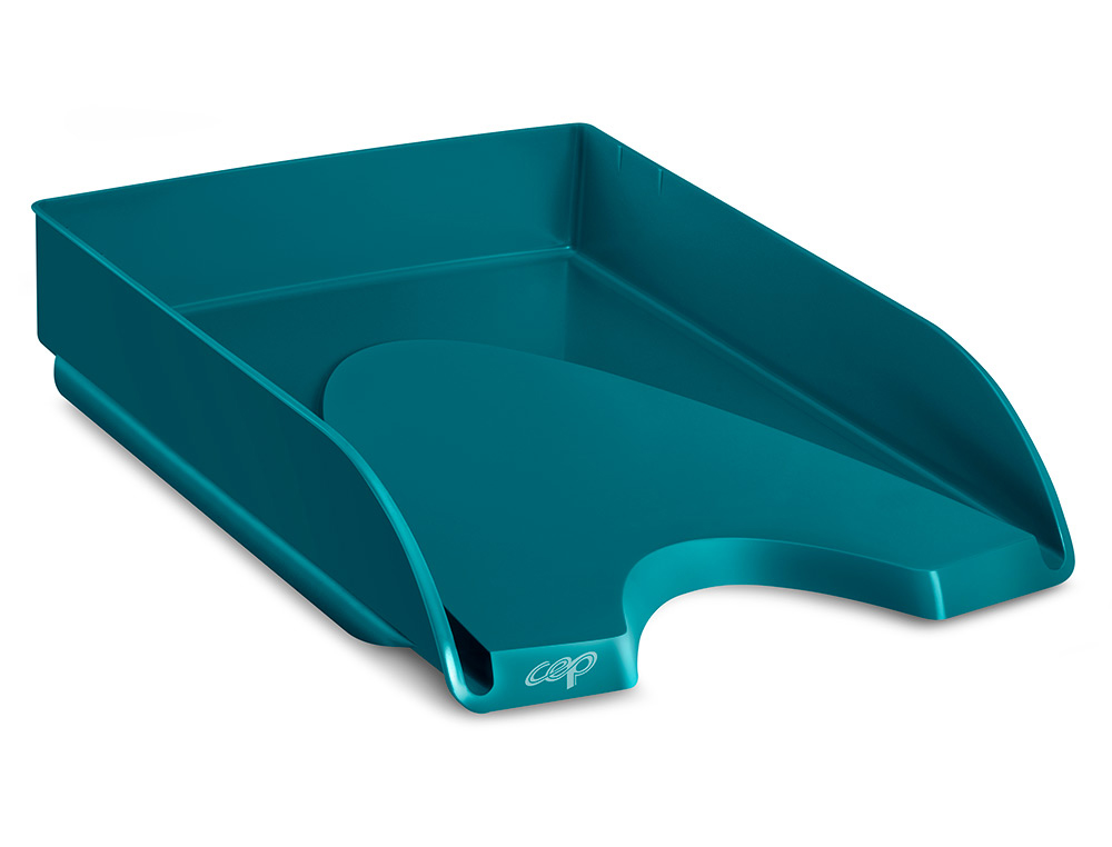 BANDEJA DE SECRETARIA CEP RIVIERA PLASTICO COR ESMERALDA 348X257X66 MM
