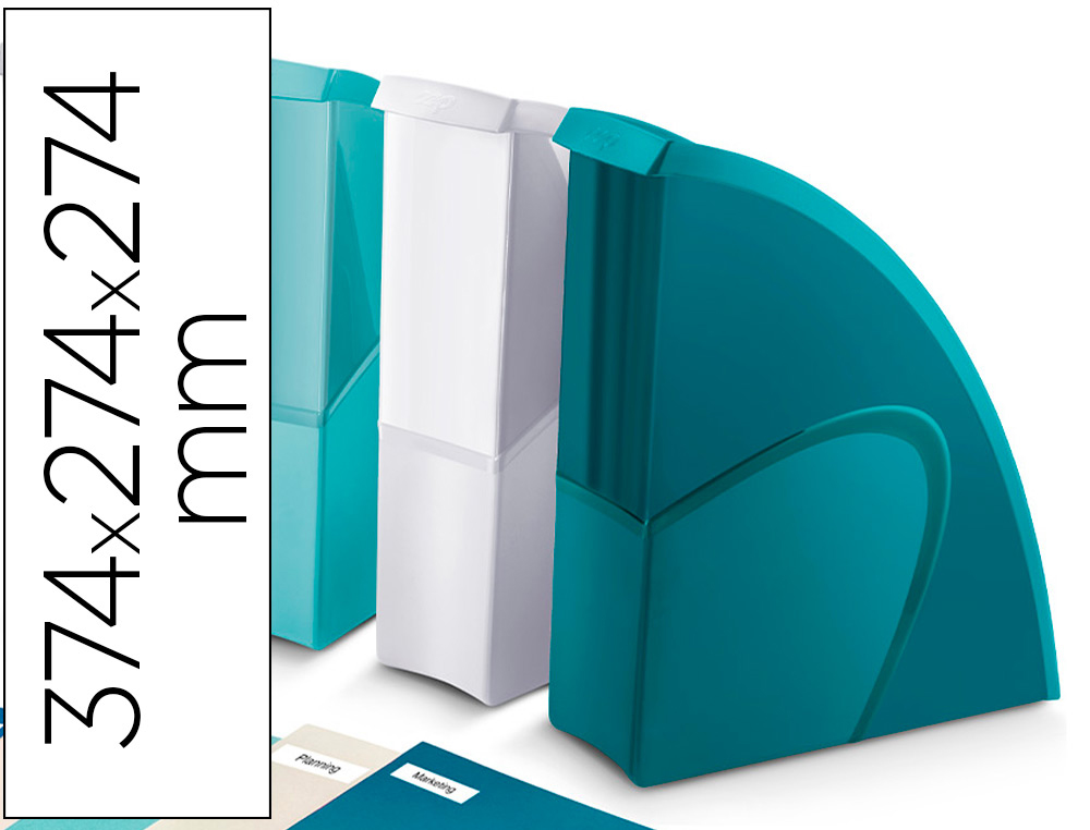 PORTA REVISTAS CEP RIVIERA PLASTICO LOTE DE 5 UNIDADES CORES SORTIDAS 374X274X274 MM