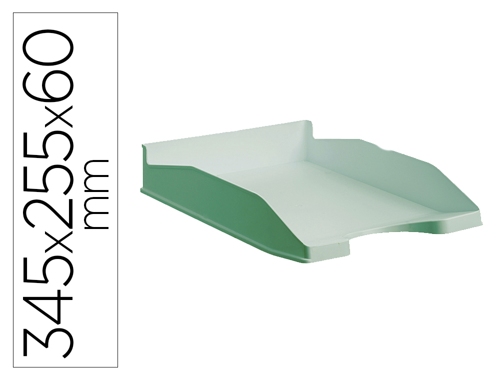 BANDEJA DE SECRETARIA ARCHIVO 2000 ECOGREEN PLASTICO 100% RECICLADO E RECICLAVEL EMPILHAVEL DIN A4 COR VERDE PASTEL