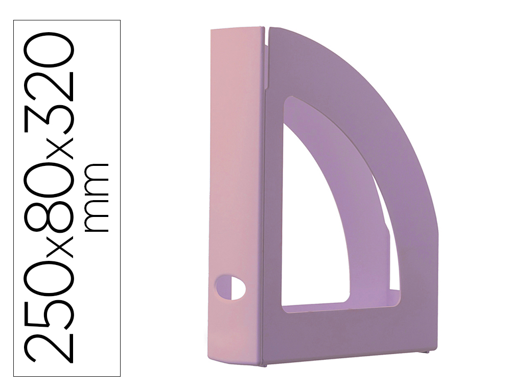 PORTA REVISTAS ARCHIVO 2000 ECOGREEN PLASTICO 100% RECICLADO E RECICLAVEL PARA FORMATOS DIN A4 E FOLIO COR ROSA PASTEL