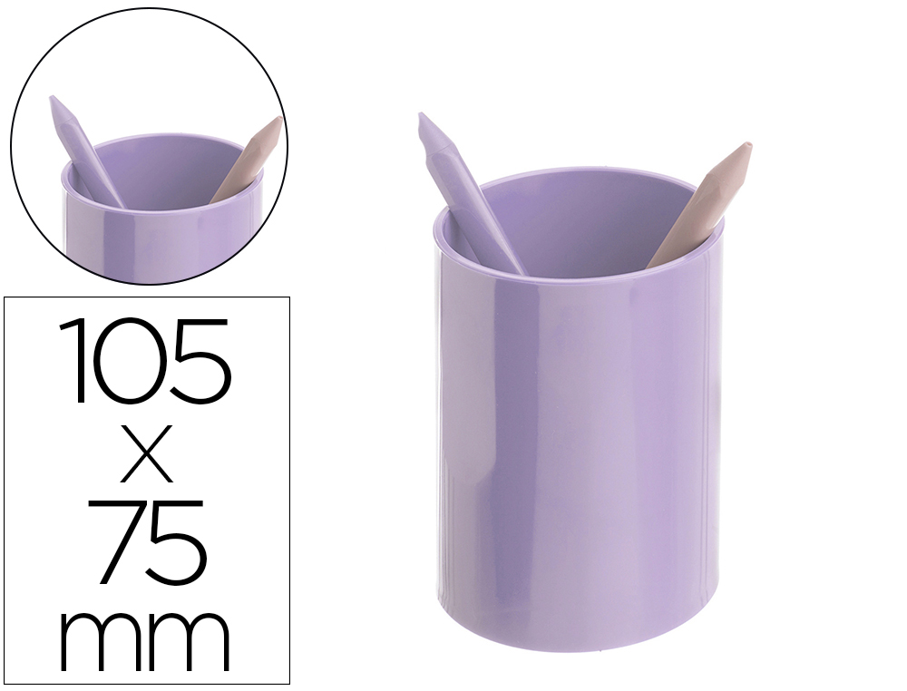PORTA LAPIS ARCHIVO 2000 ECOGREEN PLASTICO 100% RECICLADO E RECICLAVEL COR MALVA PASTEL