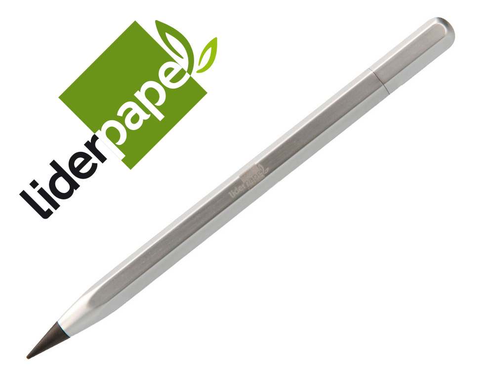 LAPIS DE GRAFITE LIDERPAPEL EVERLASTING COM BORRACHA HEXAGONAL PONTA METAL GRANDE DURABILIDADE NAO NECESSITA AFIAR