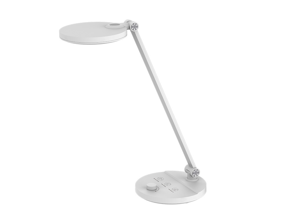 CANDEEIRO DE ESCRITORIO Q-CONNECT SECRETARIA PROFISSIONAL ABS 80 LEDS 7 W COM INTERRUPTOR COR BRANCO