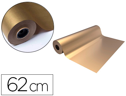 PAPEL FANTASIA BASIKA METALIZADO OURO BOBINE LARGURA 62 CM COMPRIMENTO 80 M