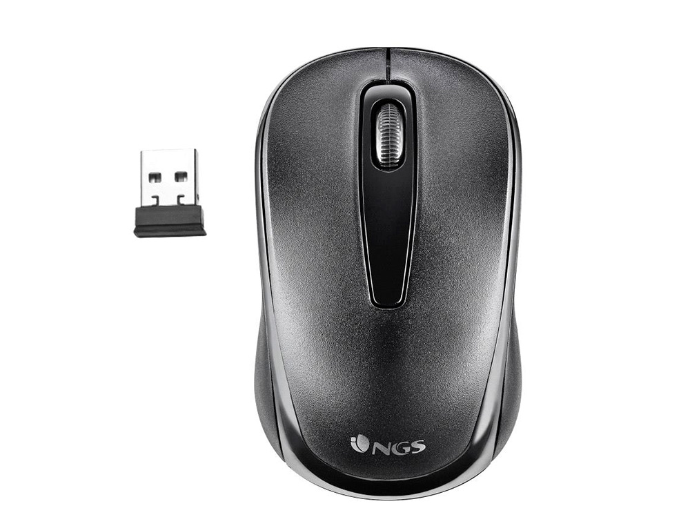 RATO NGS EASY GAMMA OTICO 1200 DPI SEM FIOS RECETOR USB 2,4 GHZ COR PRETO
