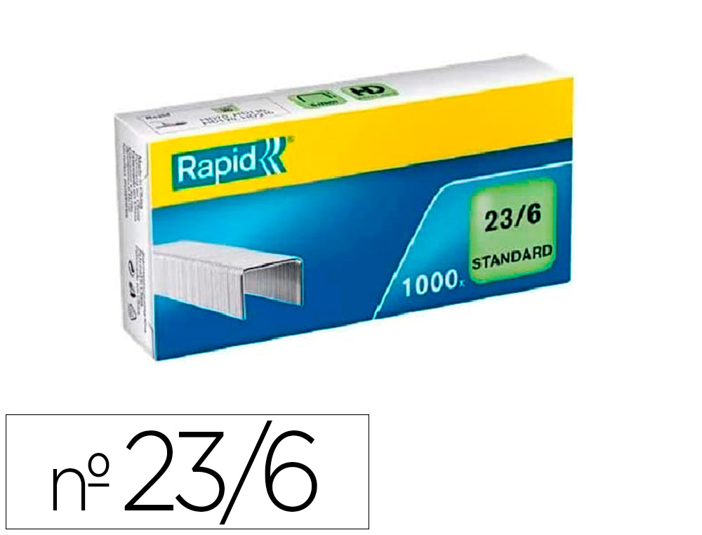 AGRAFES RAPID 23/6 MM GALVANIZADOS CAIXA DE 1000 UNIDADES
