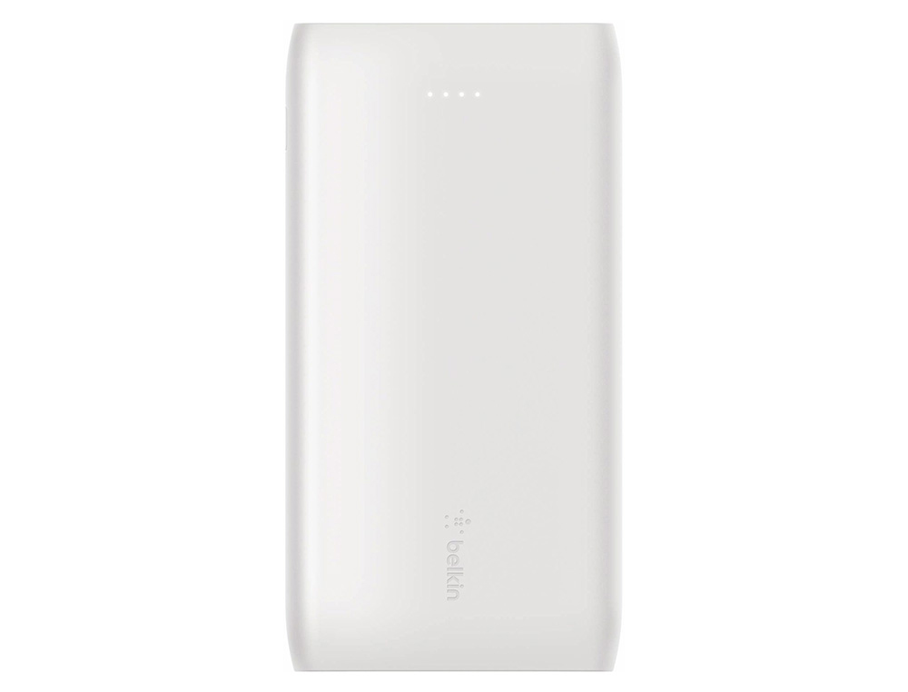 BATERIA AUXILIAR BELKIN BPB001BTWH BOOST CHARGE USB-C 18W + USB-A 12W PD 10K CABO USB-C COR BRANCO