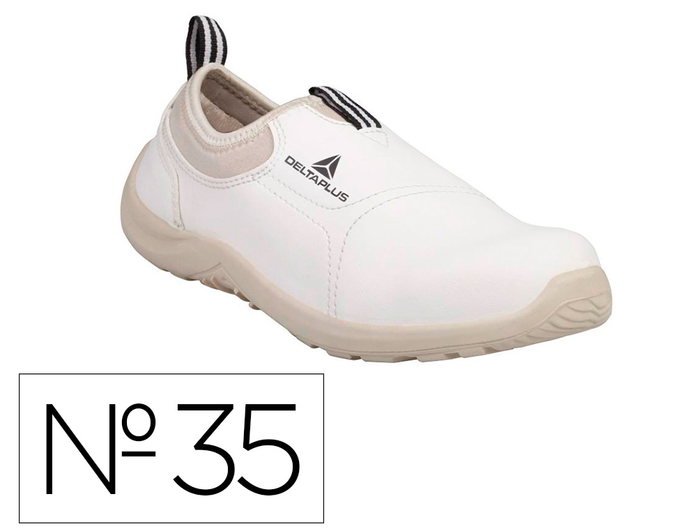 SAPATOS DE SEGURANCA DELTAPLUS MICROFIBRA PU SOLA PU MONO-DENSIDADE COR BRANCO TAMANHO 35