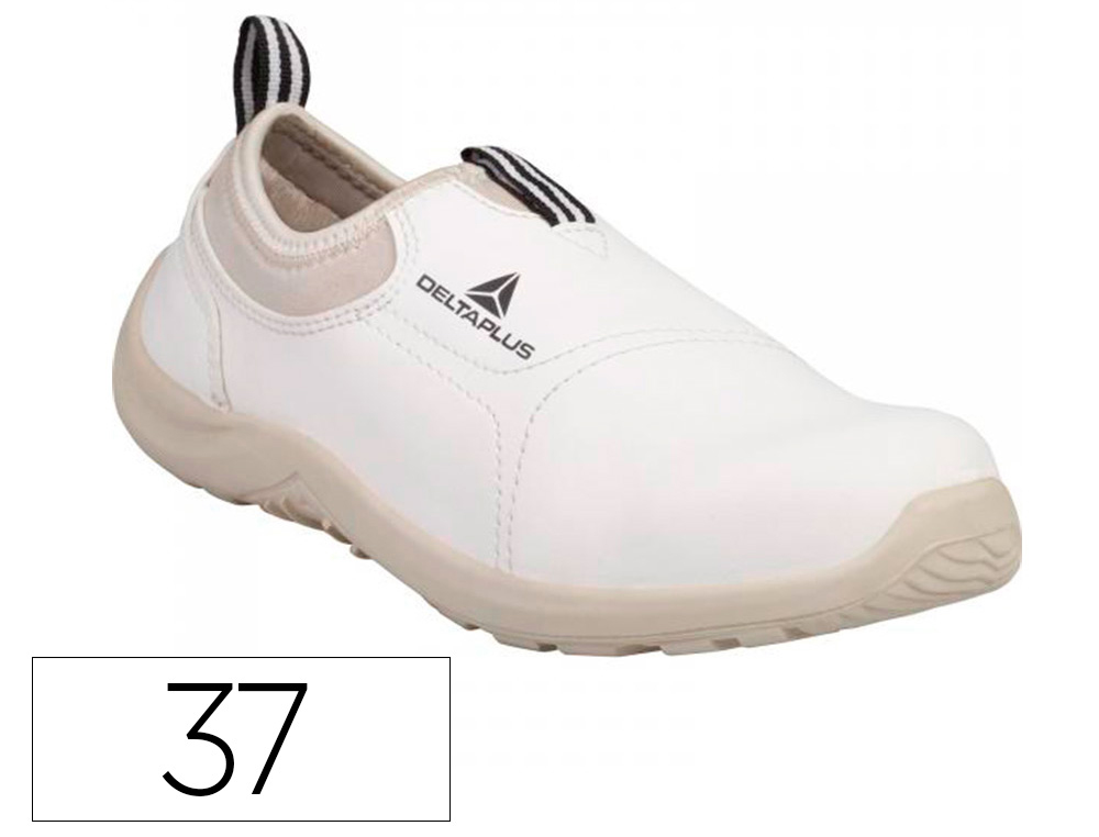 SAPATOS DE SEGURANCA DELTAPLUS MICROFIBRA PU SOLA PU MONO-DENSIDADE COR BRANCO TAMANHO 37