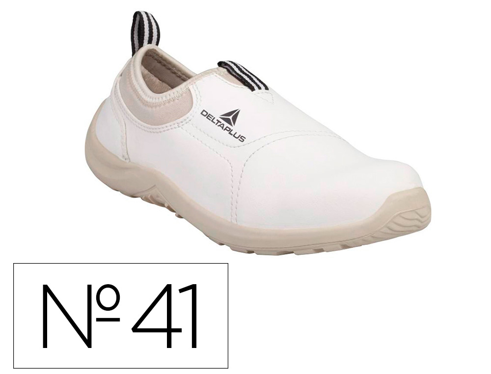 SAPATOS DE SEGURANCA DELTAPLUS MICROFIBRA PU SOLA PU MONO-DENSIDADE COR BRANCO TAMANHO 41