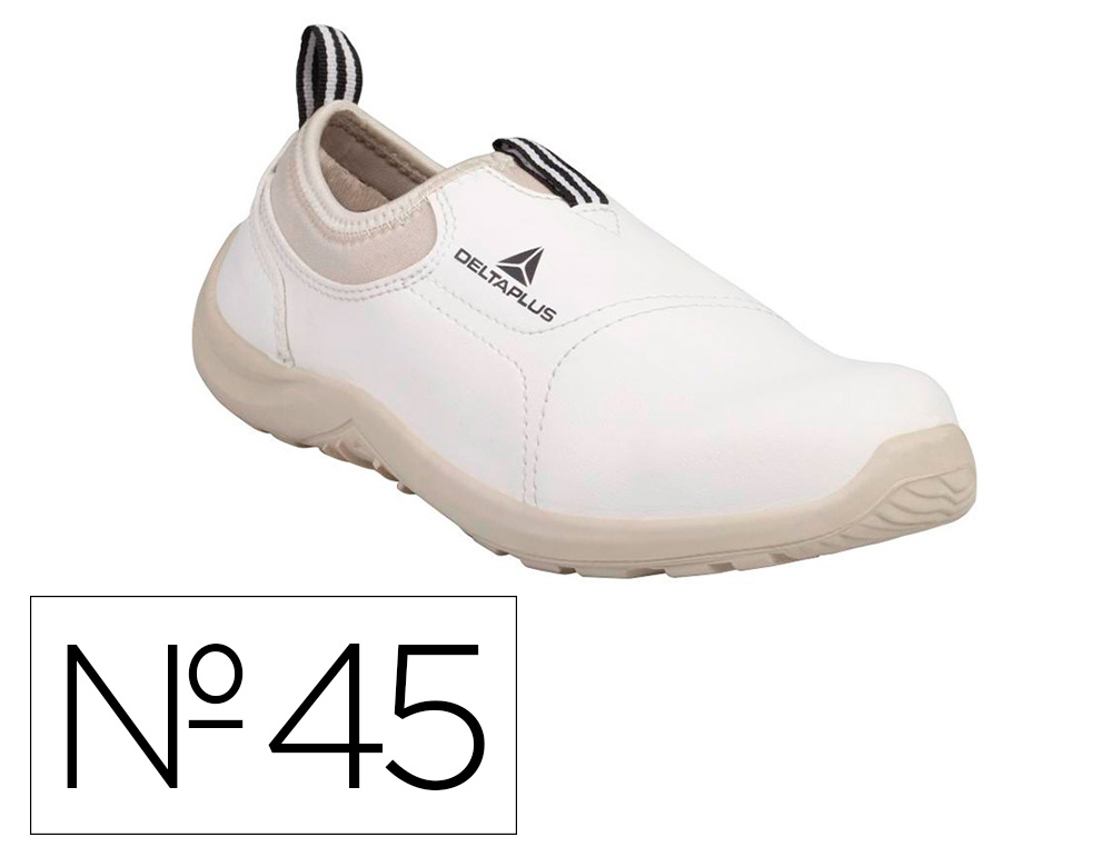 SAPATOS DE SEGURANCA DELTAPLUS MICROFIBRA PU SOLA PU MONO-DENSIDADE COR BRANCO TAMANHO 45