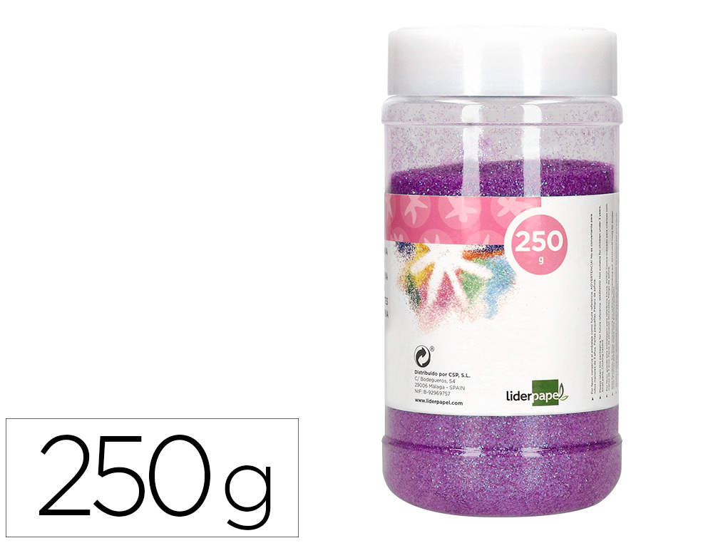 PURPURINA LIDERPAPEL FANTASIA COR VIOLETA PASTEL METALIZADO FRASCO DE 250 GR