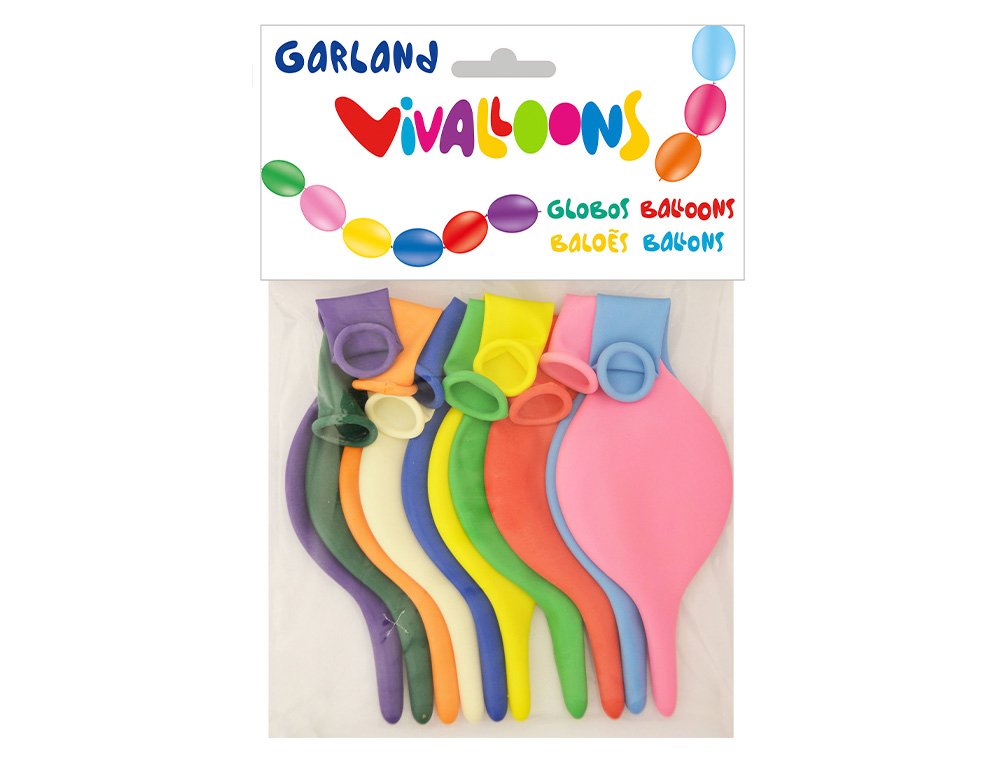 GLOBO 100% LATEX BIODEGRADAVEL BLISTER DE 10 UNIDADES CORES SORTIDAS