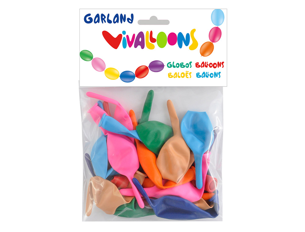 GLOBO 100% LATEX BIODEGRADAVEL BLISTER DE 20 UNIDADES CORES SORTIDAS