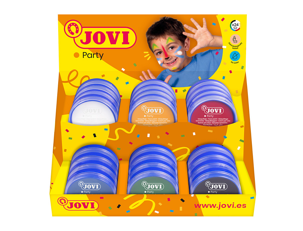 CREME MAQUILHAGEM JOVI FACE PAINT 8 ML EXPOSITOR DE 24 UNIDADES 6 CORES SORTIDAS