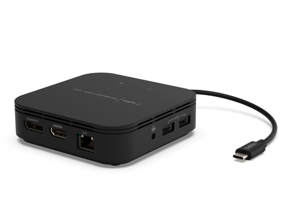 ADAPTADOR BELKIN F4U110BT USB-C DISPLAYPORT HDMI USB-A ENTRADA/SAIDA DE AUDIO ETHERNET COR PRETO