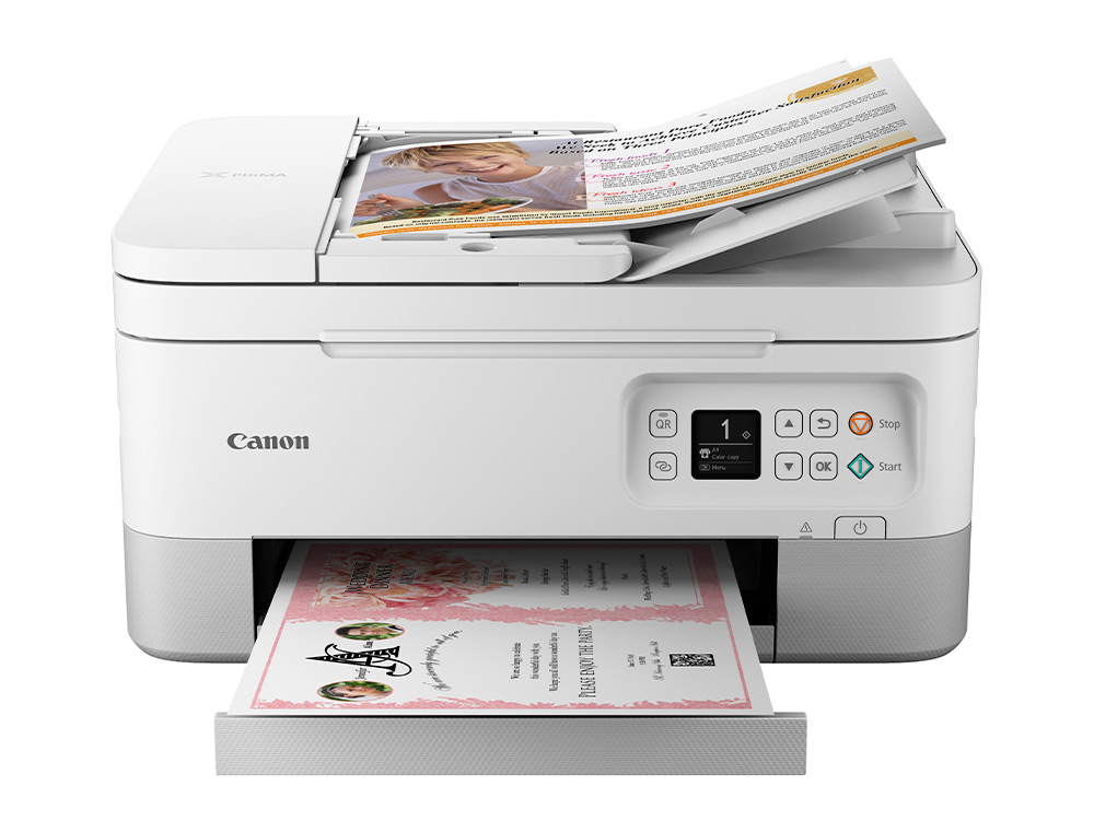 MULTIFUNCOES CANON PIXMA TS7451A TINTA COR 13 PPM PRETO/7 PPM COR A4 IMPRESSORA SCANNER COPIADORA BANDEJA ENTRADA 100 F