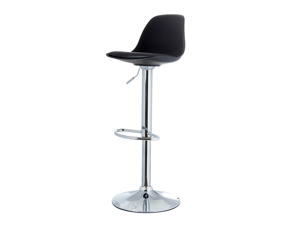 TAMBORETE FAST-PAPERFLOW BOBBA PE ALUMINIO ASSENTO PRETO LOTE DE 2 UNIDADES