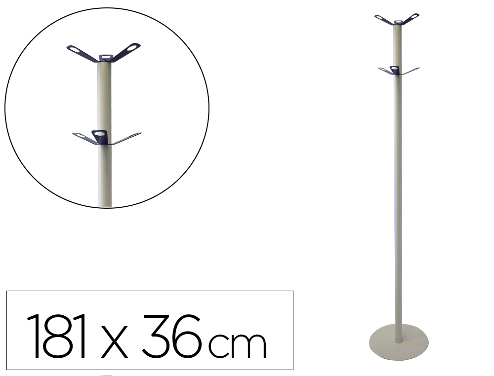 CABIDE COM PE SIE METALICO 6 SUPORTES ASPAS 1810X360 MM