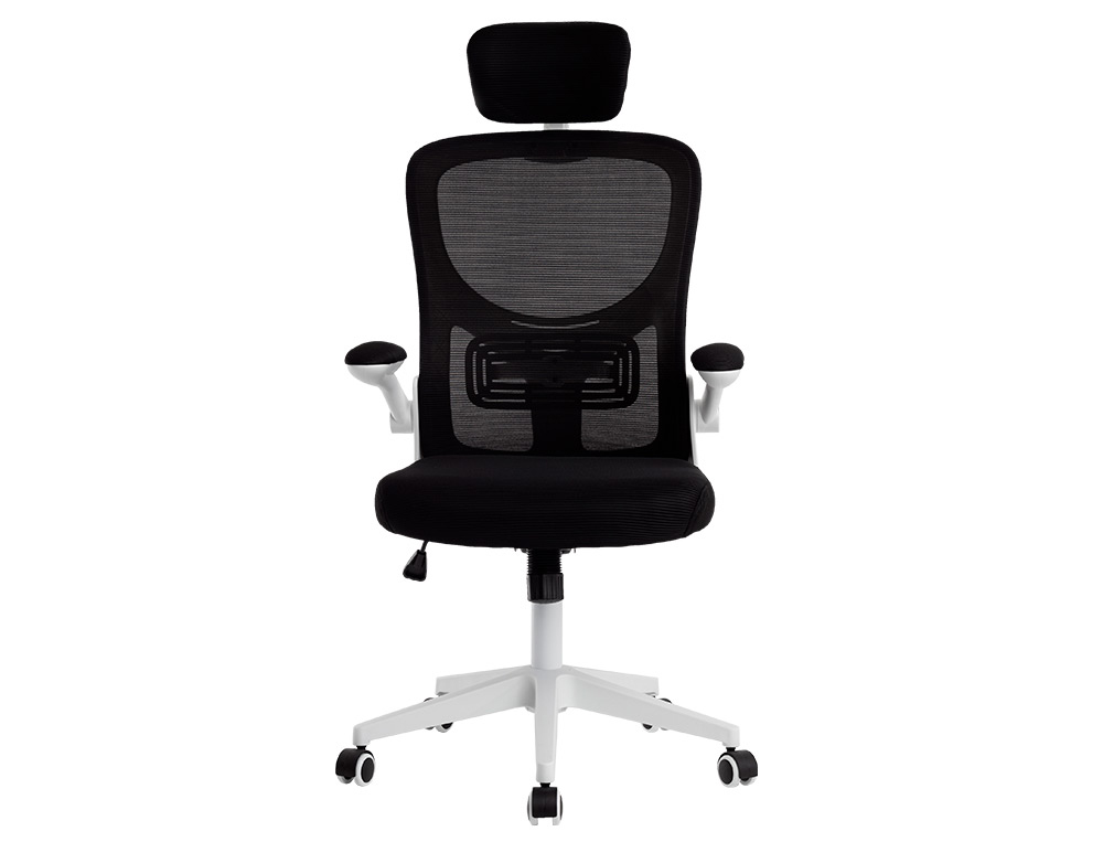 CADEIRA ERGONOMICA Q-CONNECT MALHA BASE NYLON ALT MAX 1300 MM LARG 610 MM PROF 600 MM RODAS PREMIUM COR BRANCO/PRETO