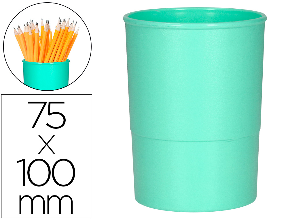 PORTA LAPIS Q-CONNECT PLASTICO DIAMETRO 75 MM ALTURA 100 MM MENTA