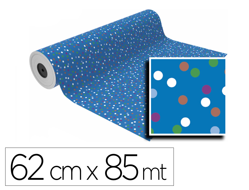 PAPEL FANTASIA BASIKA LN2001-H BOBINE LARGURA 62 CM COMPRIMENTO 85 M PESO 4 KG GRAMAGEM 60 GR