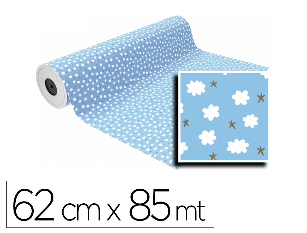 PAPEL FANTASIA BASIKA IN1903-A BOBINE LARGURA 62 CM COMPRIMENTO 85 M PESO 4 KG GRAMAGEM 60 GR