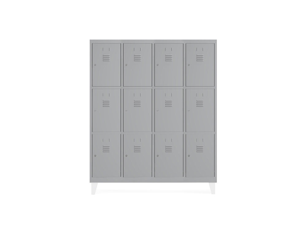 ARMARIO METALICO ROCADA 300 4 MODULOS X 3 PORTAS CINZA 1210X500X1800 MM