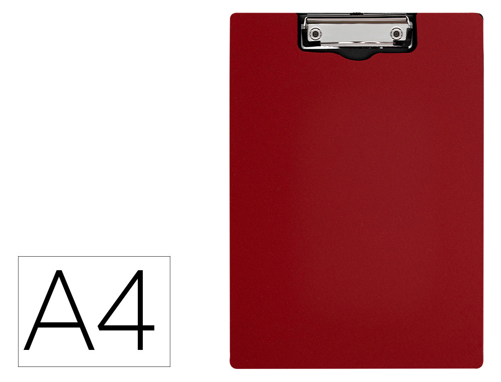 PORTA NOTAS Q-CONNECT COM MOLA MINICLIP SUPERIOR DIN A4 PLASTICO 50% RECICLADO VERMELHO ESPESSURA 2,1 MM