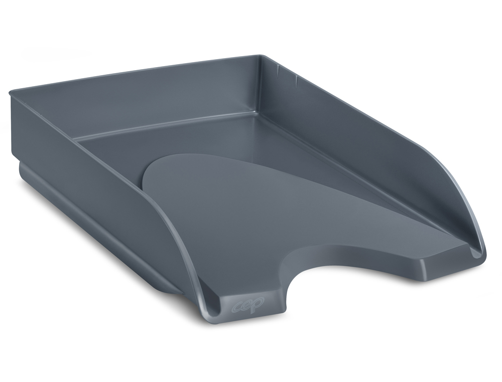BANDEJA DE SECRETARIA CEP MINERAL PLASTICO COR CINZA 350X260X65 MM