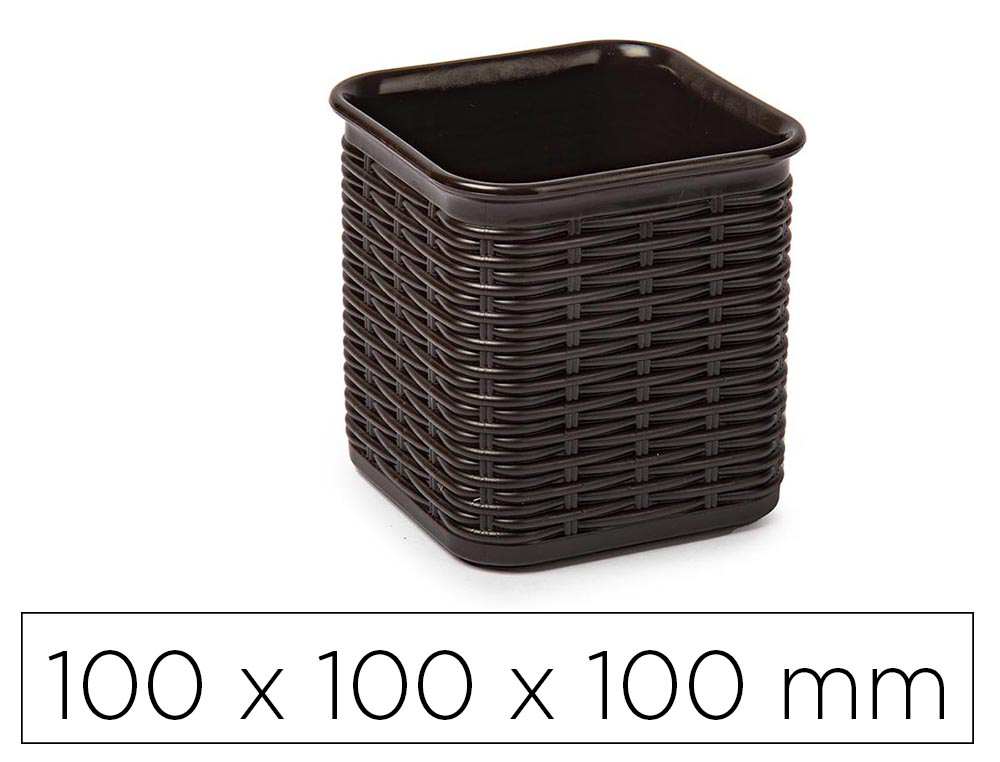 PORTA LAPIS PLASTICFORTE EM PLASTICO VIME COR PRETO 100X100X100 MM