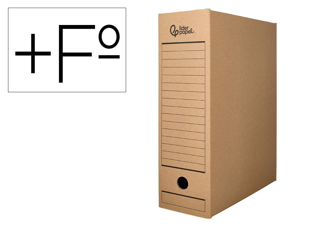 CAIXA PARA ARQUIVO MORTO LIDERPAPEL FOLIO PROLONGADO CARTAO RECICLADO 325 GR LOMBADA 116 MM KRAFT 388X116X275 MM